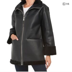 Rebecca Minkoff Women's Black Faux Leather Jacket